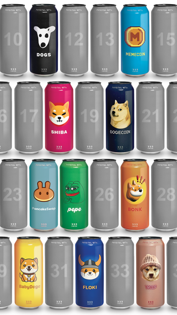 Unique crypto NFT art cans